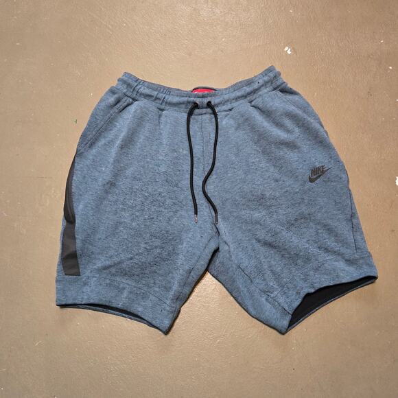 Nike Sportswear Tech Fleece Short in Smokey Blue and Black Men's Size Medium - Picture 3 of 7